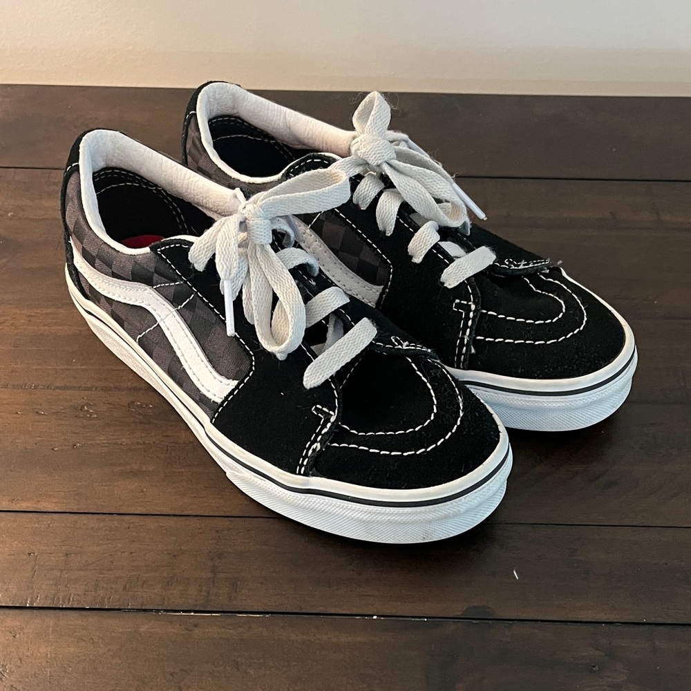 Kids Vans Black and White Sneakers
